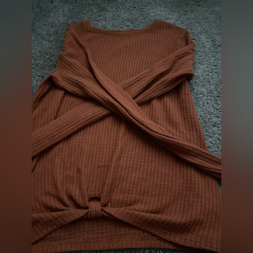 girls long sleeve orange top